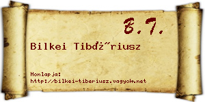Bilkei Tibériusz névjegykártya